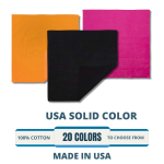 USA Made Solid Color Bulk Bandanas, 100% Cotton