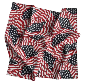 Tossed American Flag Bandana - 22x22 Inch - 12 pieces