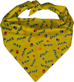 Woof Bow Wow Triangle Bandana - 22x29x22 Inch - 1 piece