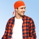 Solid Color Wide Band Head Wrap - 100% Cotton - Imported - Orange, 12 pieces