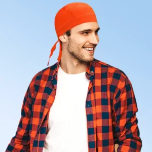 Solid Color Wide Band Head Wrap - 100% Cotton - Imported - Orange, 12 pieces