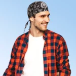 Paisley Head Wrap - 100% Cotton - Imported - 12 pieces, Black