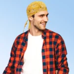 Paisley Head Wrap - 100% Cotton - Imported - 1 piece, Gold