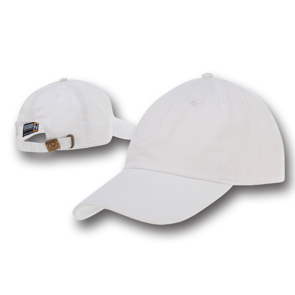 White Cotton Cap with adjustable Clasp