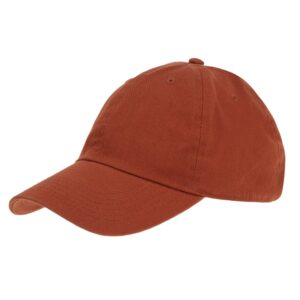 Cotton Cap with adjustable Clasp - 1 piece, Burnt Orange Rust
