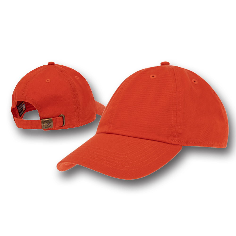 Orange Cotton Cap with adjustable Clasp
