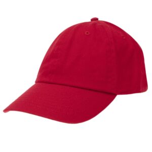 Cotton Cap with adjustable Clasp - 1 piece, Red