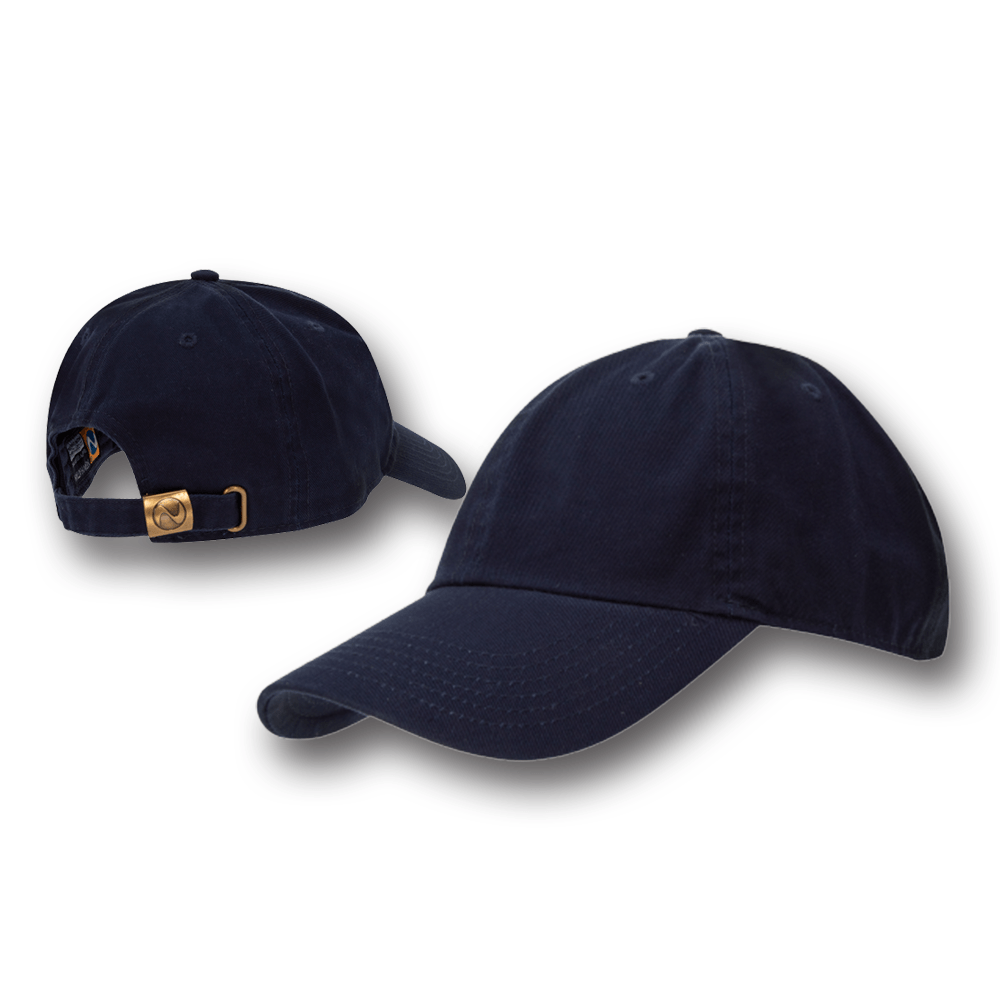 Navy Cotton Cap with adjustable Clasp