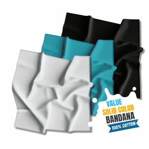 value solid color bandanas