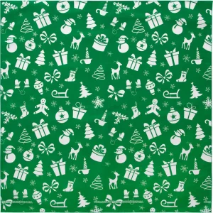 Christmas Surprises Green Bandana - Festive USA-Made Accessory