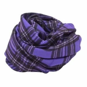 Plaid Tube Headband - 1 piece, Purple color