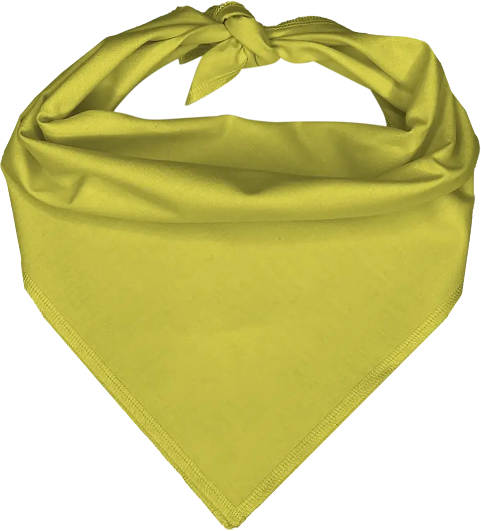 600pcs Light Yellow Pet Triangle Solid Bandana, Imported, 100% Cotton