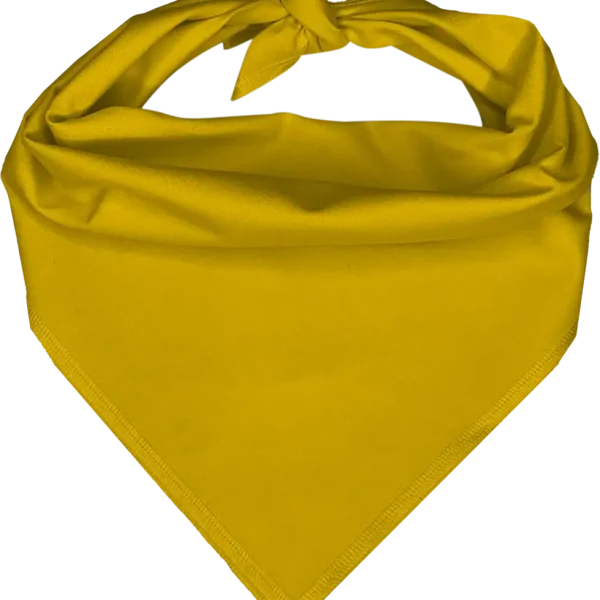 1pc Yellow Plain Color Dog Bandanas, 100% Cotton - 18x18 Inches