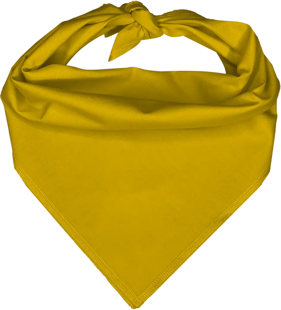 Yellow Solid Triangle BANDANA - Single Piece 14x20x14