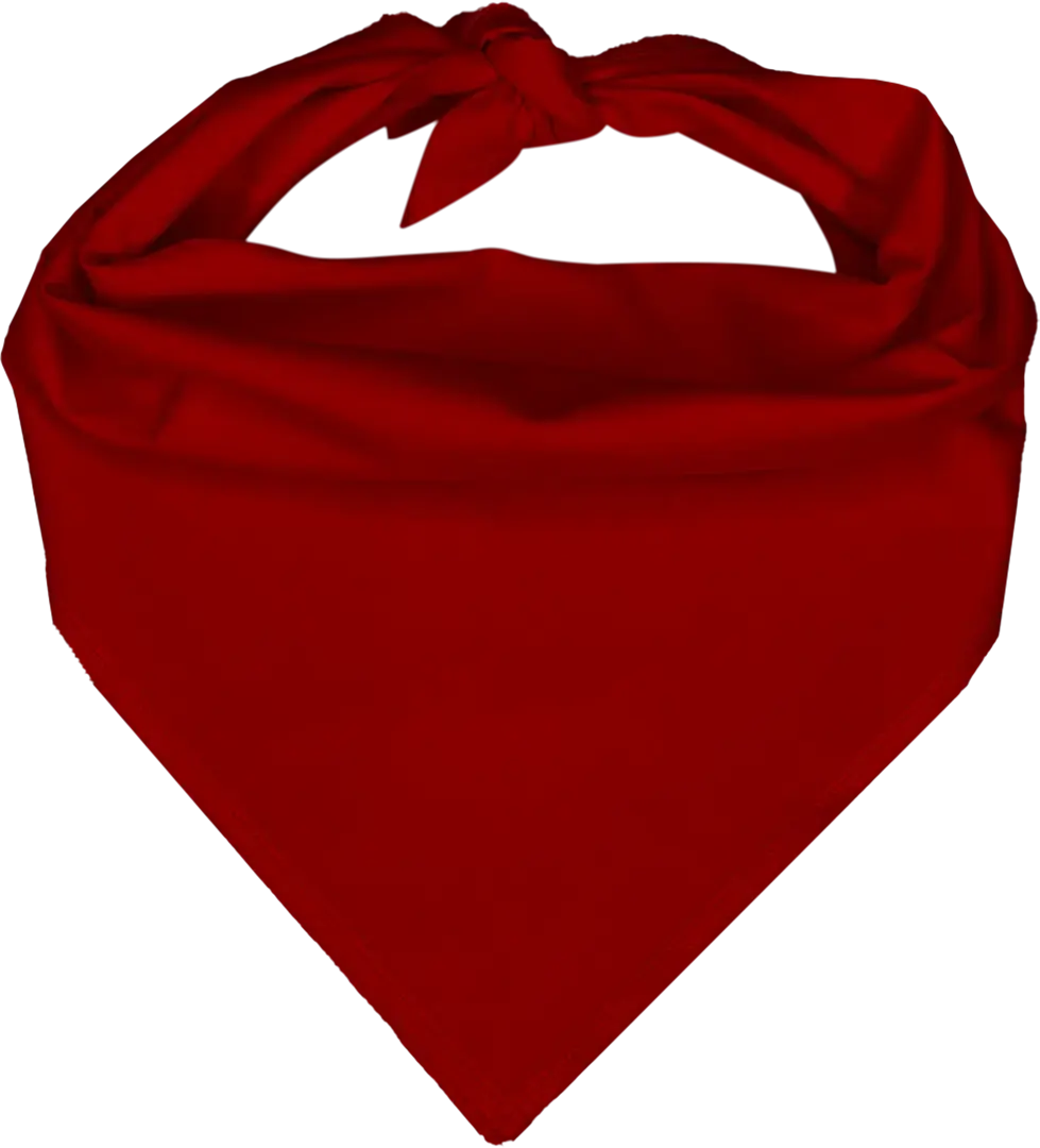 1pc Red Pet Triangle Solid Bandana, Imported, 100% Cotton