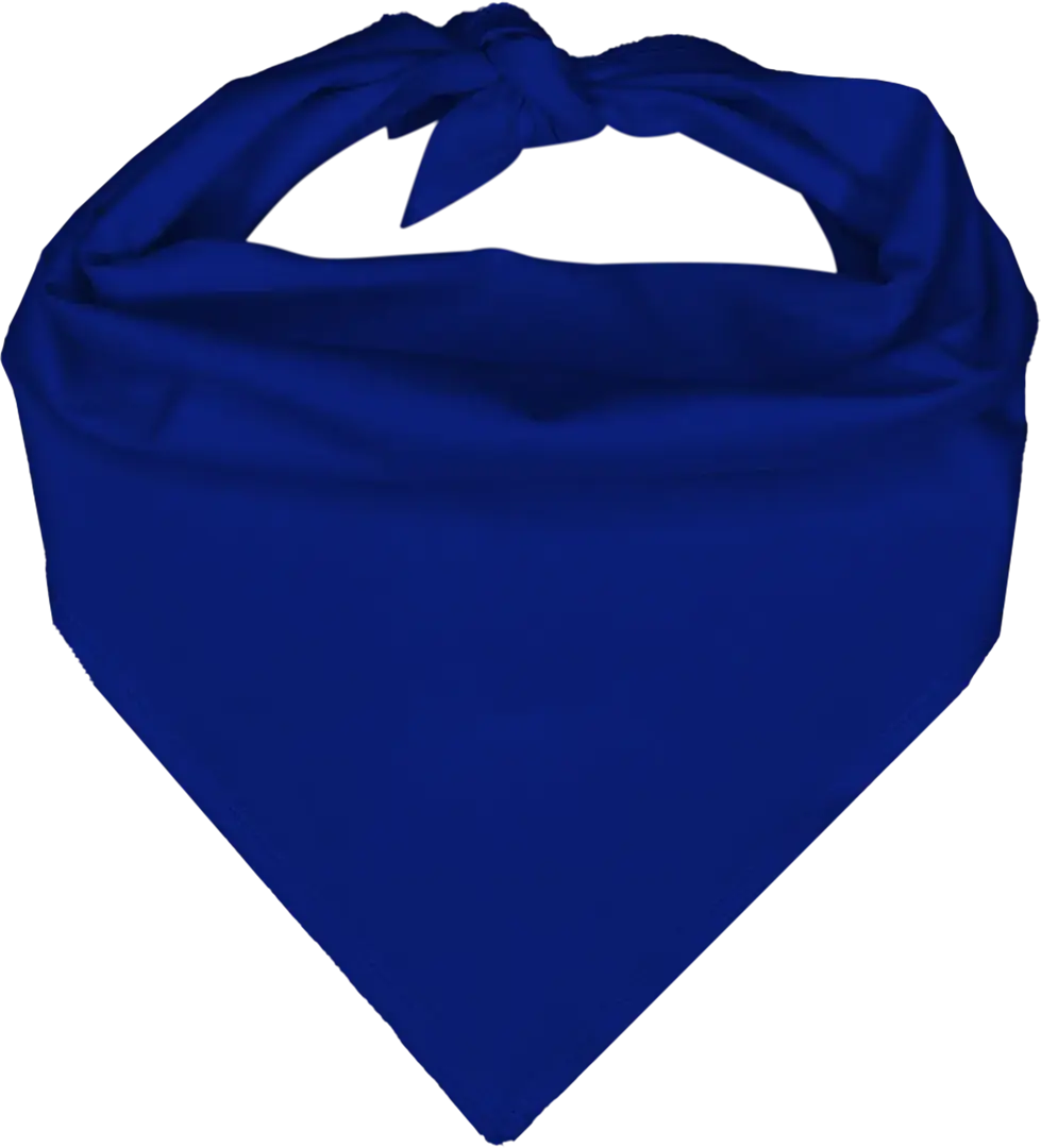 1pc Royal Blue Blue Dog Solid Bandana, Imported, 100% Cotton