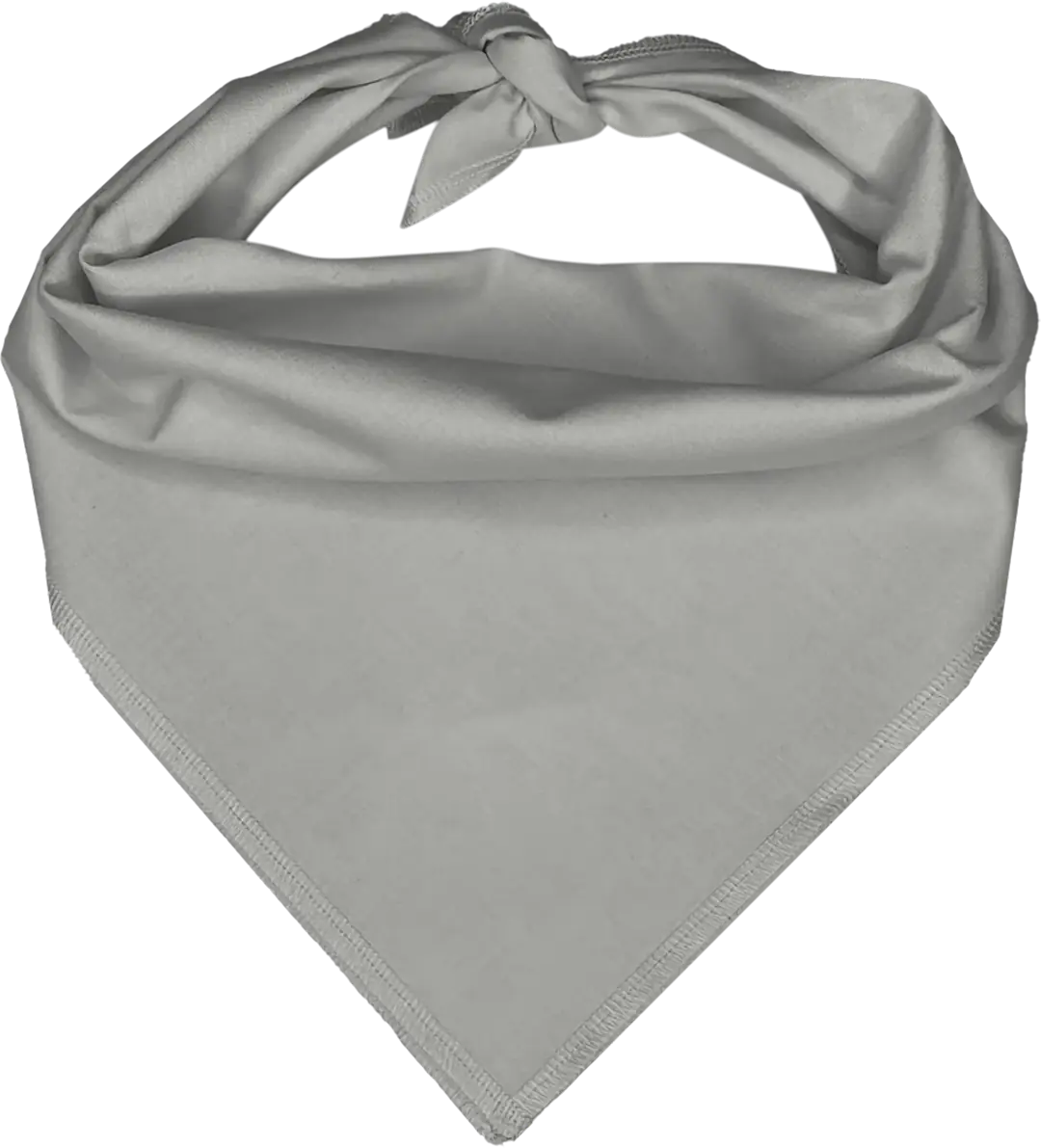 1pc Light Grey Pet Triangle Solid Bandana, Imported, 100% Cotton