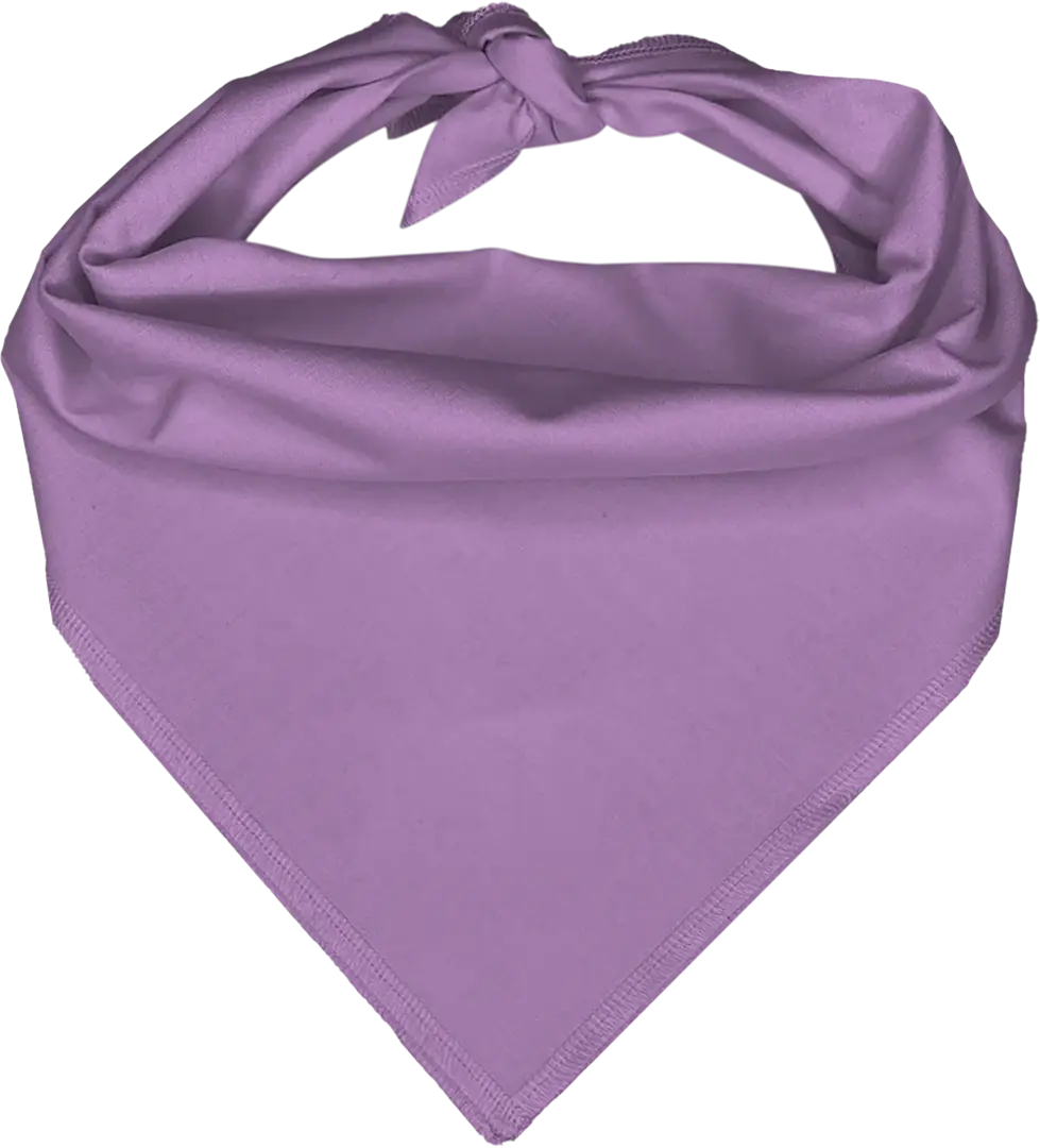 12pcs Lilac Pet Triangle Solid Bandana, Imported, 100% Cotton