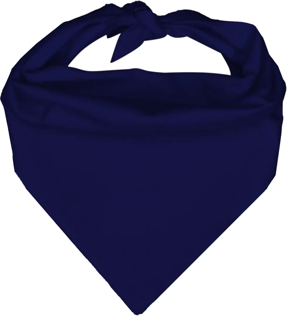 1pc Navy Blue Pet Triangle Solid Bandana, Imported, 100% Cotton