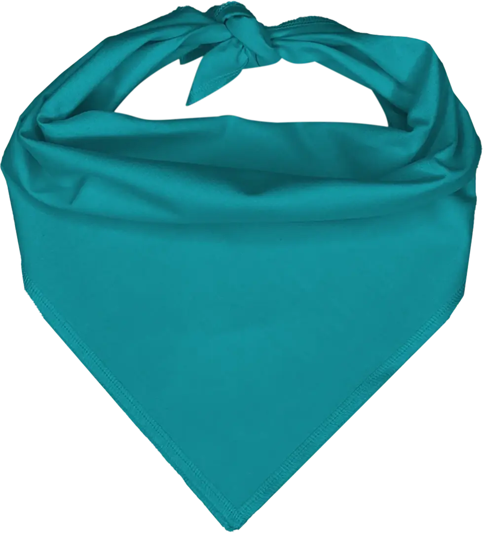 1pc Turquoise Dog Solid Bandana, Imported, 100% Cotton