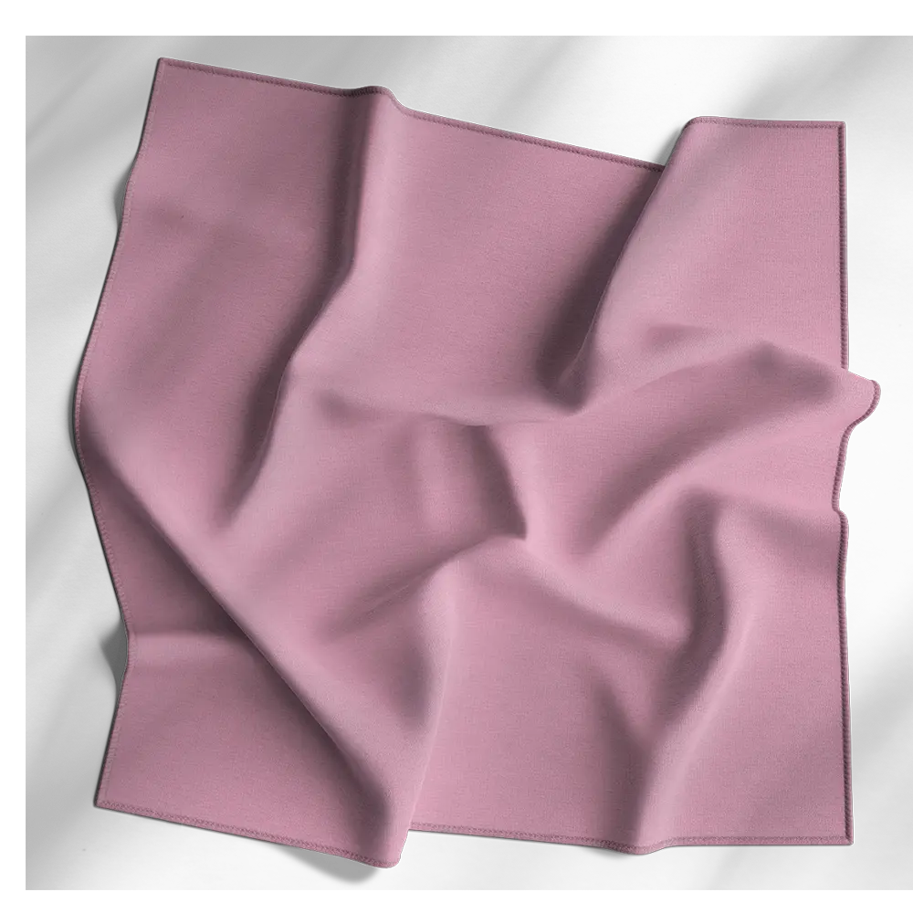 1pc Pink Solid Color Bandanas, 100% Cotton - 27x27 Inches