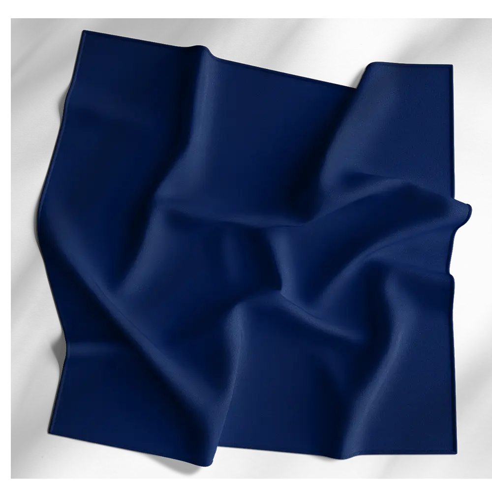 Navy Blue Solid Color Bandana, Imported, 100% Cotton 18