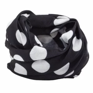 Polka Dot Tube Headband, Neck Gaiter - 1 piece, Black