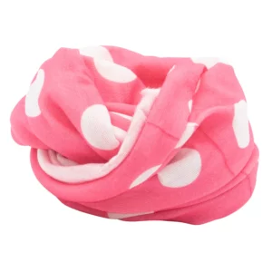 Polka Dot Tube Headband, Neck Gaiter - 1 piece, Pink