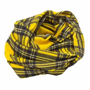 Plaid Tube Headband - 1 piece, Yellow