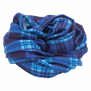 Plaid Tube Headband - 1 piece, Royal Blue