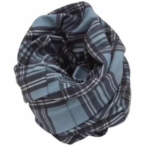 Plaid Tube Headband - 1 piece, Dark Grey