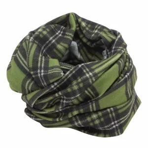 Plaid Tube Headband - 1 piece, Olive Drab