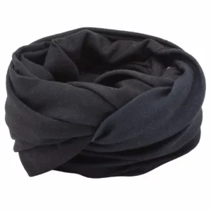 Solid Color Tube Headband - 1 piece, Black