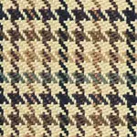 Tan and Black Houndstooth Plaid