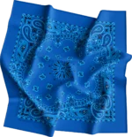 1 piece, CM Western Paisley Bandanas in Bulk Imported 100% cotton, Royal Blue, 22" x 22"