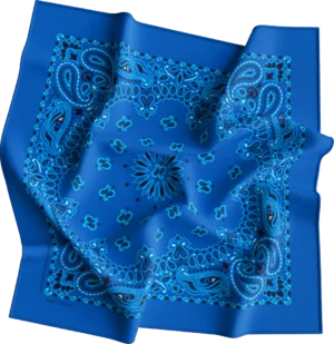 1 piece, CM Western Paisley Bandanas in Bulk Imported 100% cotton, Royal Blue, 22" x 22"