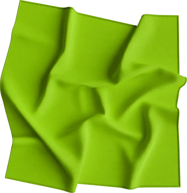 Lime Green Solid Color BANDANA - Single Piece 14x14