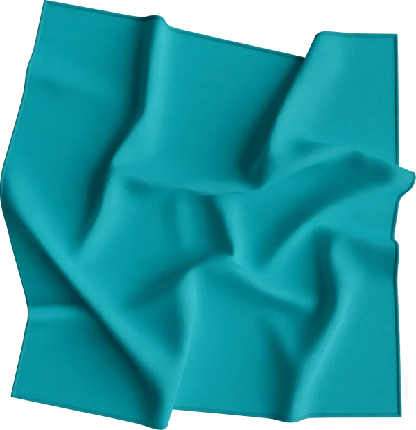 USA Made Solid Turquoise BANDANA - Single Piece - 22x22