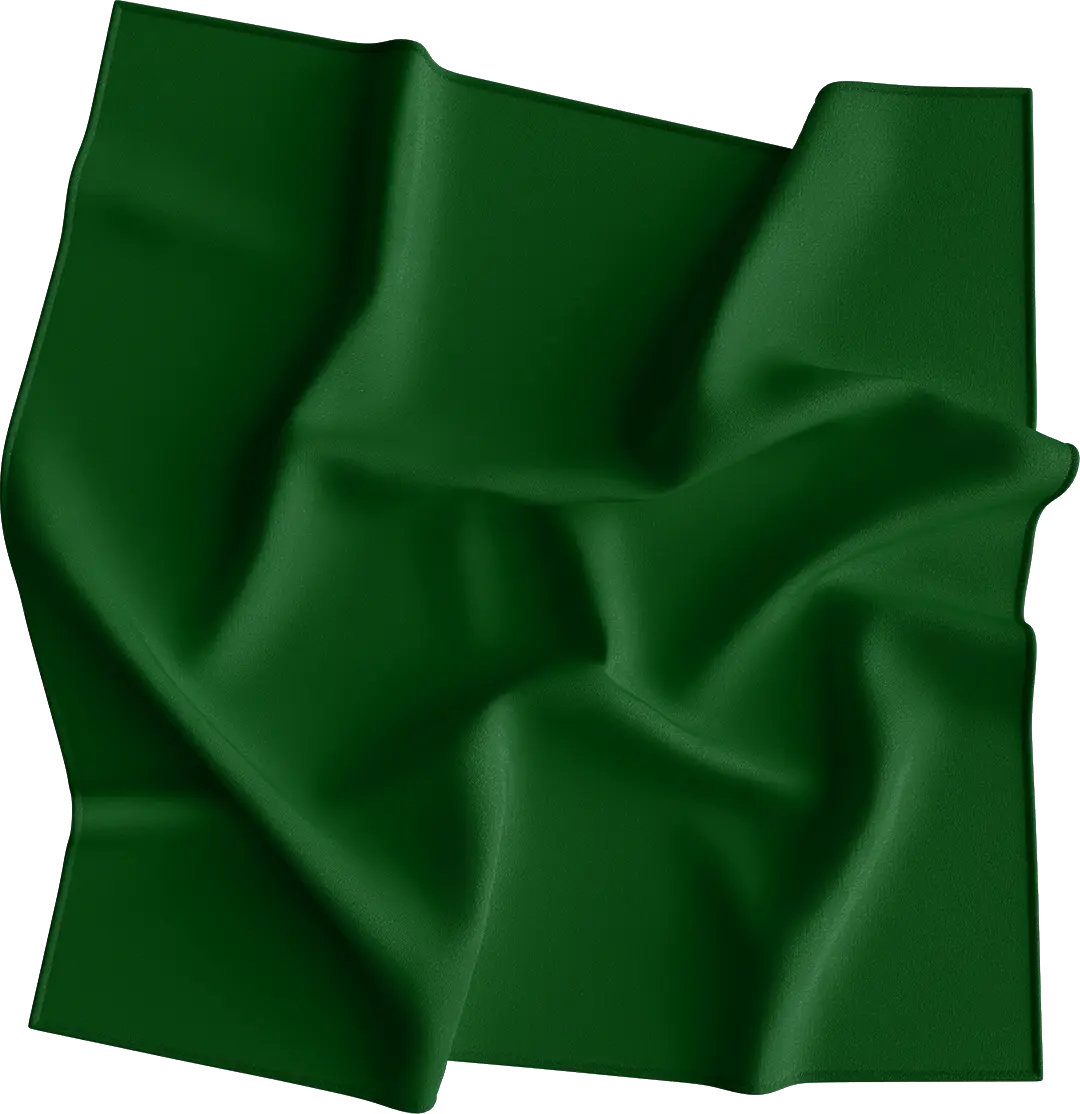 1pc Hunter Green Solid Color Bandana 14 x 14