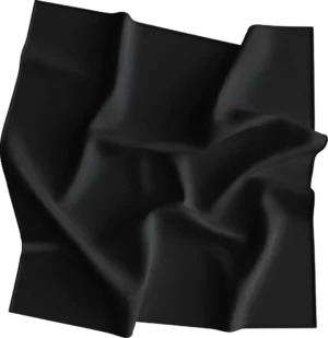 1 piece, USA Made Solid Color Bandana 100% Cotton, Black, 22" x 22"