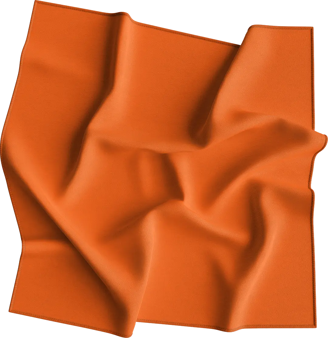 1pc Orange USA Made Solid Color Bandanas, 100% Cotton - 22x22 Inches