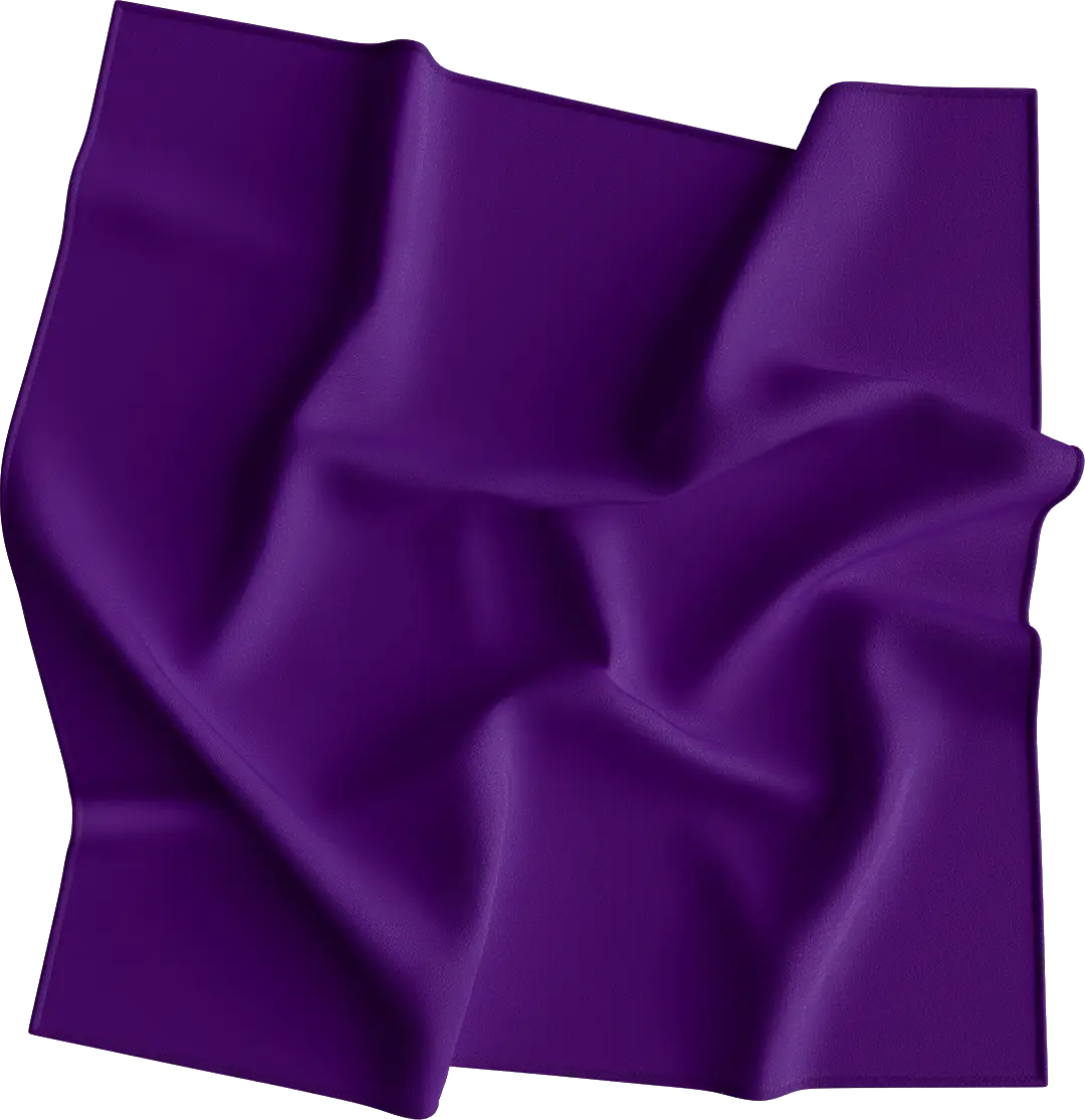 1pc Purple USA Made Solid Color Bandanas, 100% Cotton - 22x22 Inches