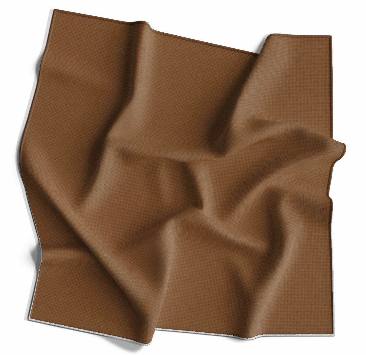 1pc Brown Solid Color Bandanas, 100% Cotton - 18x18 Inches