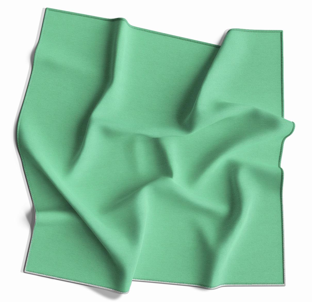 1pc Green Solid Color Bandanas, 100% Cotton - 18x18 Inches