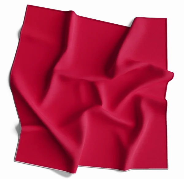 1pc Red Solid Color Bandanas, 100% Cotton - 14x14 Inches