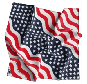 Waving Stars and Stripes Bandana - 22x22 Inch - 12 pieces