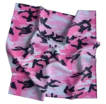 USA Made Pink Camo Bandana - 22x22 Inch - 12 pieces