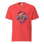 Unisex Cool Colorful Psychedelic Skull T-Shirt Graphic Tees