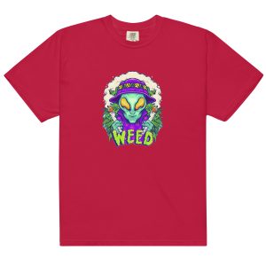 Unisex Psychedelic Alien T-Shirt - Smoking Alien Grahpic Tees