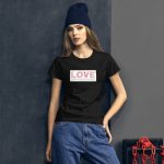 Women's Valentine's Day 's Short Sleeve T-Shirt - LOVE in RED